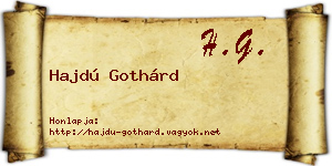 Hajdú Gothárd névjegykártya